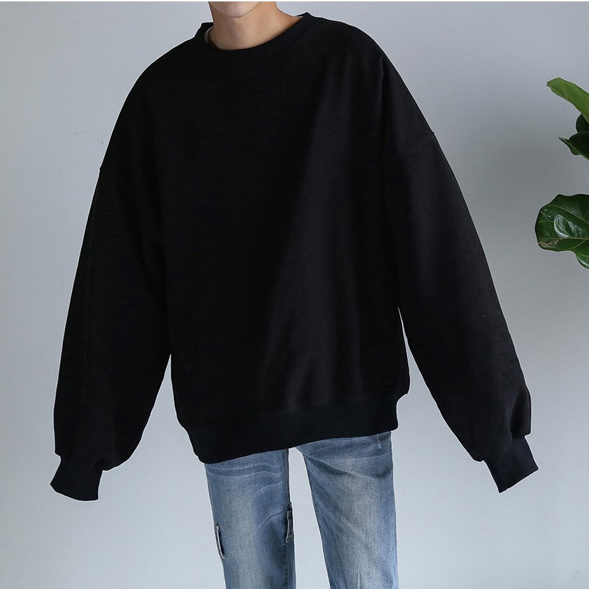 Áo sweater unisex tay dài dáng suông rộng từ M đến 3XL ̣̣̣(40kg đến 90kg - 100kg) , áo nỉ bông nam nữ