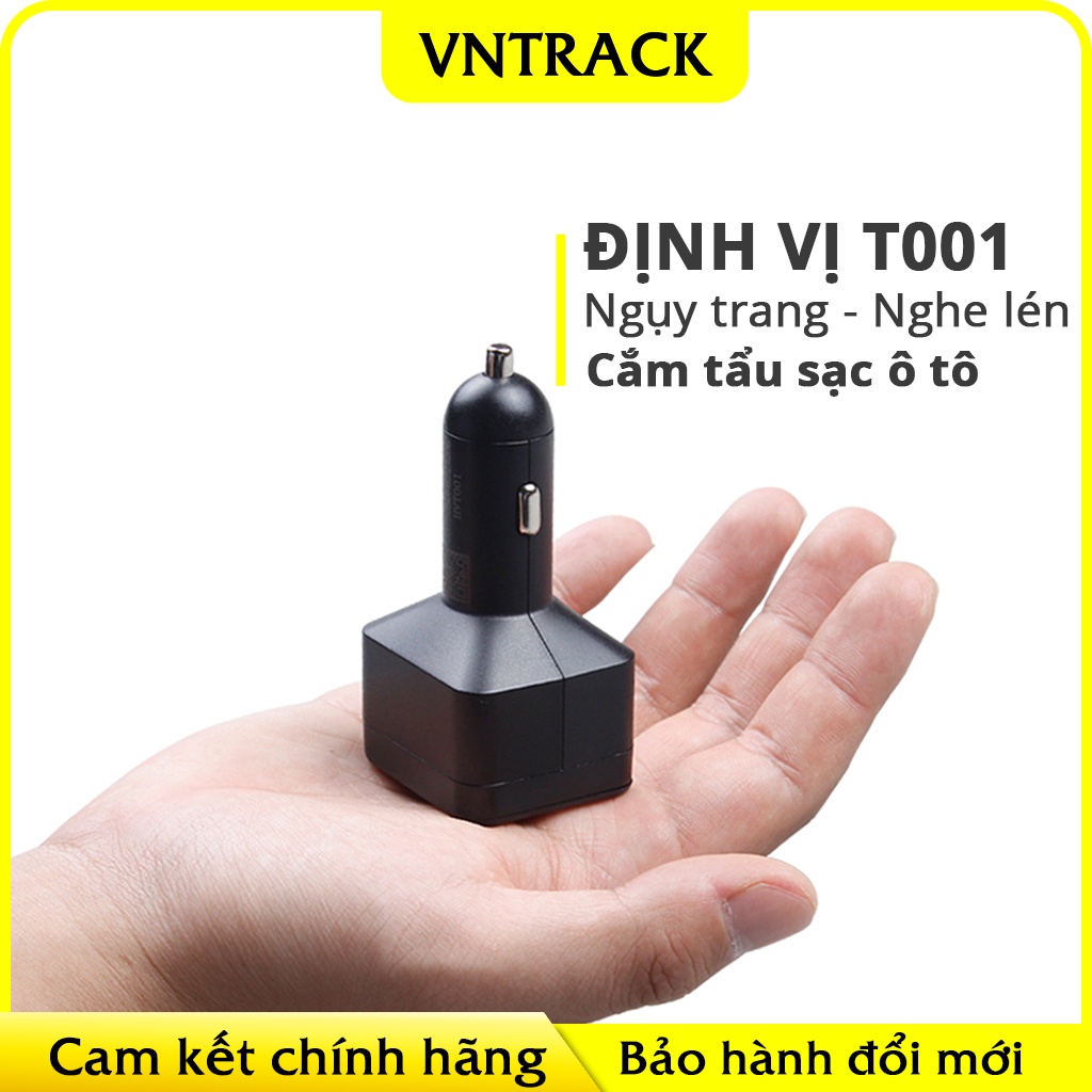 Định Vị Sạc Tẩu Chuyên Dụng Cho Ô Tô T001 VNTRACK Gps Giám Sát Âm Thanh Chính Hãng [Bảo hành đổi mới]