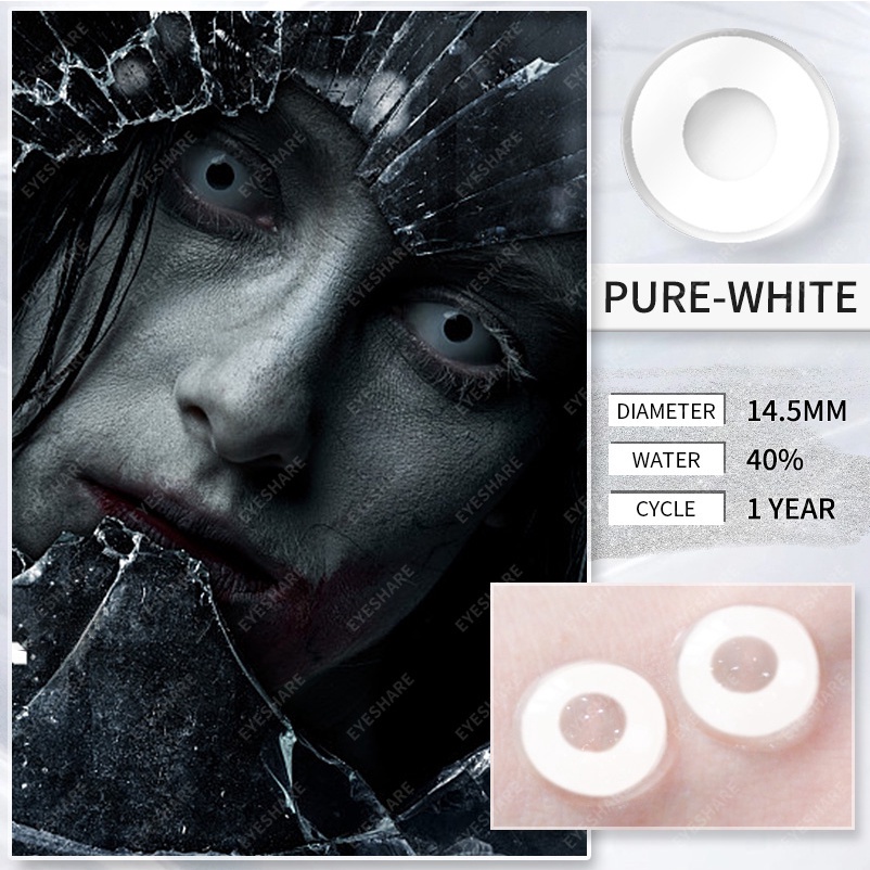 Cặp kính áp tròng EYESHARE 0.00 độ mềm mại dành cho hóa trang lễ hội halloween