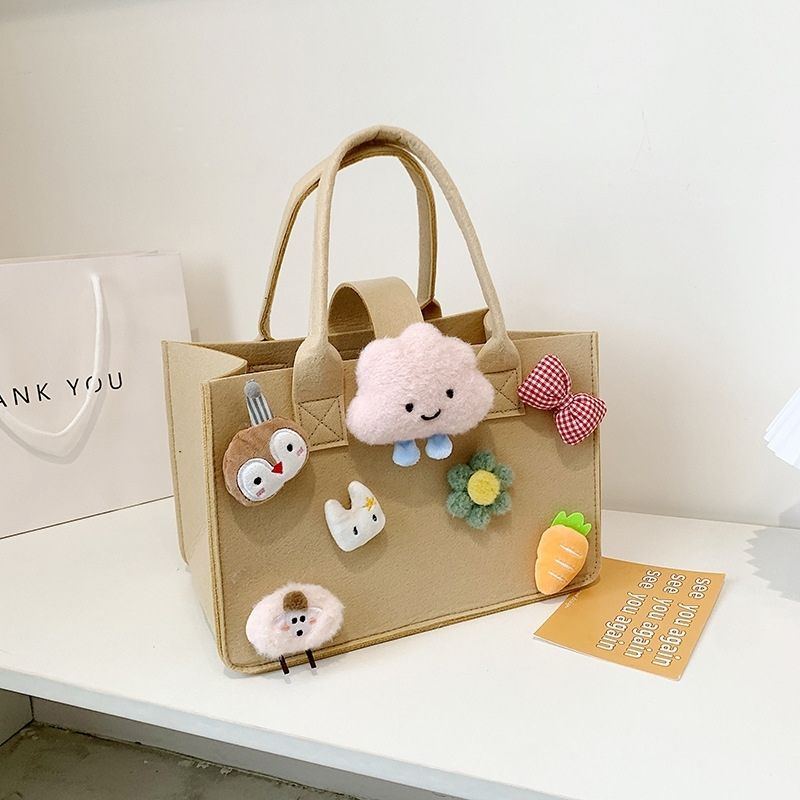 Túi xách bỉm sữa bản to màu kẹo đa năng cho mẹ và bé hoạt hình siêu xinh JUMITO T3.004.DO