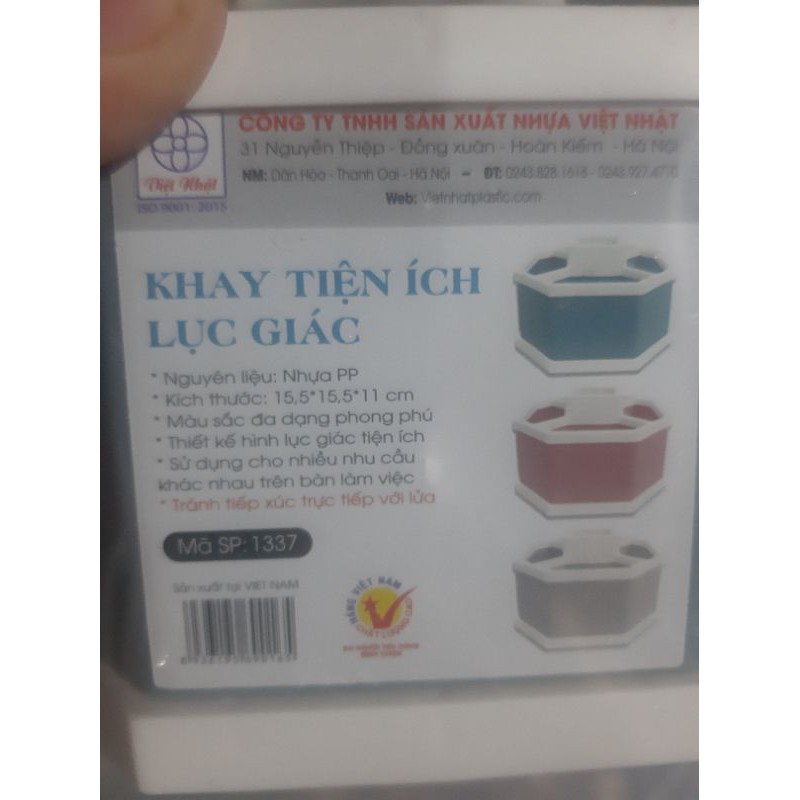 Khay nhựa tiện ích lục giá để bàn văn phòng Việt Nhật 1337--giá rẻ