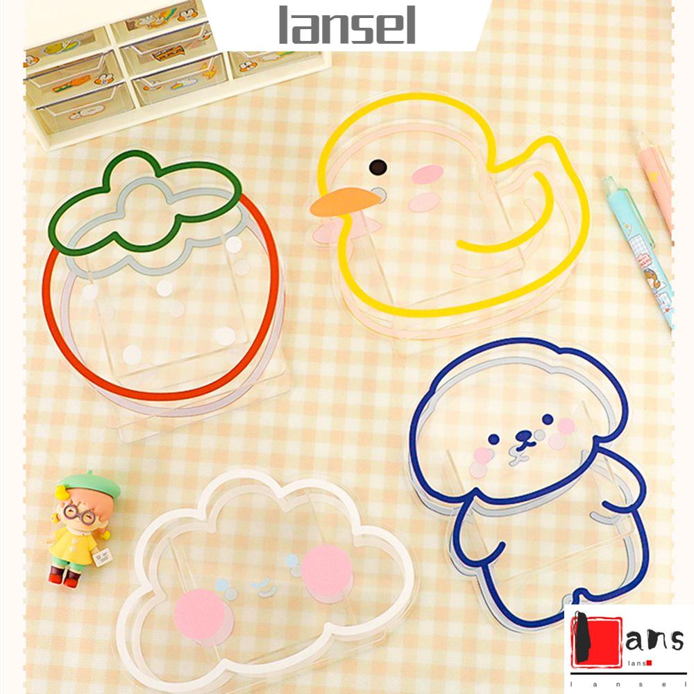 Lọ Đựng Bút Để Bàn Bằng Acrylic Trong Suốt Hình Gấu Thỏ Dễ Thương Sáng Tạo