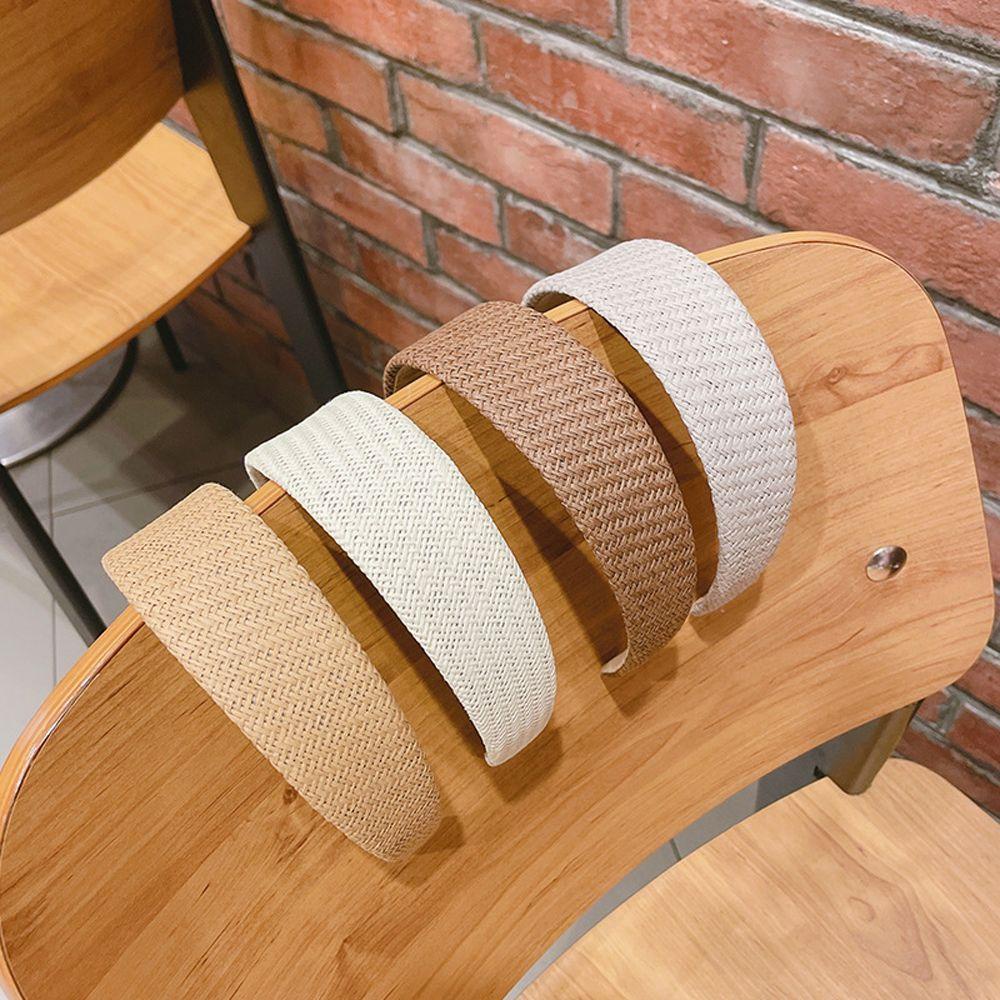 Băng Đô Cài Tóc Màu Trơn Chống Trượt Phong Cách Retro Cho Nữ