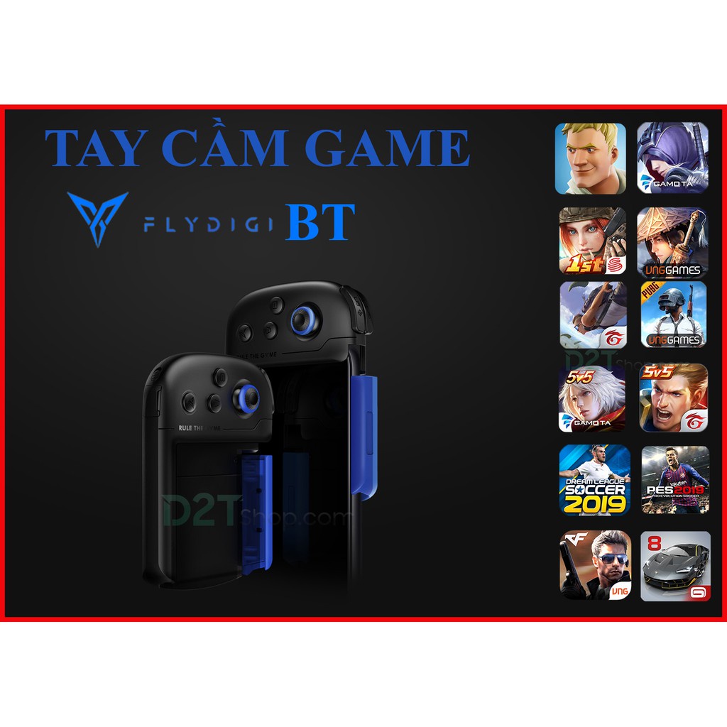 Tay cầm chơi game Flydigi Wasp BT dành riêng cho IOS và ANDROI chơi PUBG , ROS , liên quân mobile, game FPS khác -dc3632