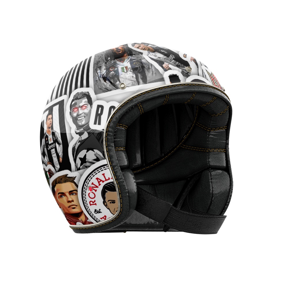 Set 50 cái Sticker Ronaldo CR7 dán mũ bảo hiểm, hình dán Ronaldo chống nước, decal hình cầu thủ Ronaldo