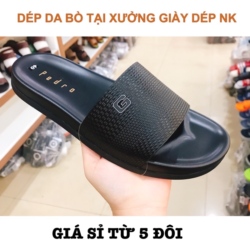 Dép da bò SỈ DÉP 5ĐÔI -Đế 100% cao su mềm không đau chân tại Xưởng NK