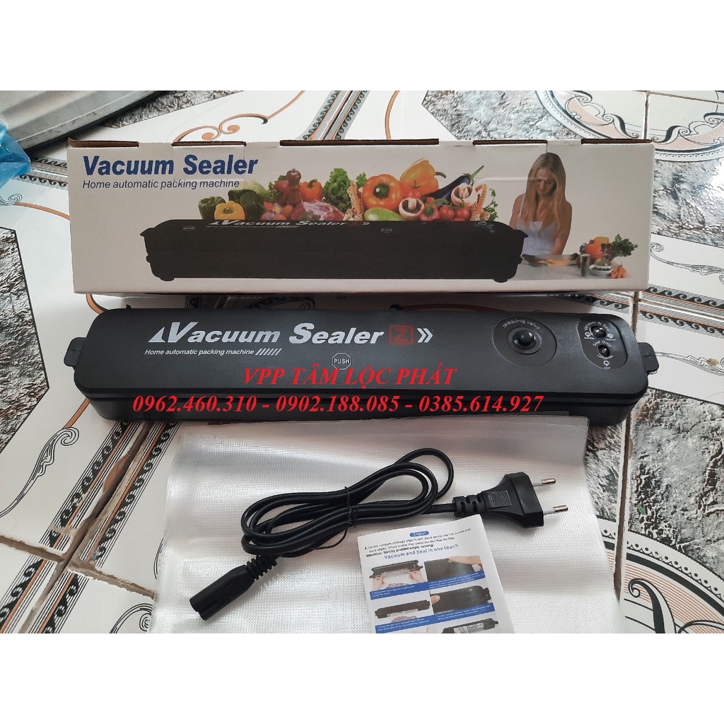 Máy hút chân không thực phẩm kèm hàn miệng túi Vacuum Sealer (TẶNG 10 TÚI HÚT)