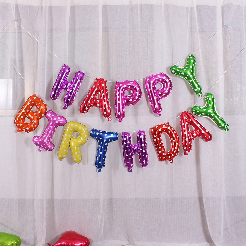 Trọn bộ chữ chúc mừng sinh nhật happy birthday,bóng nhôm ,bóng bay trang trí tiệc cưới sự kiện, happy ,day, love