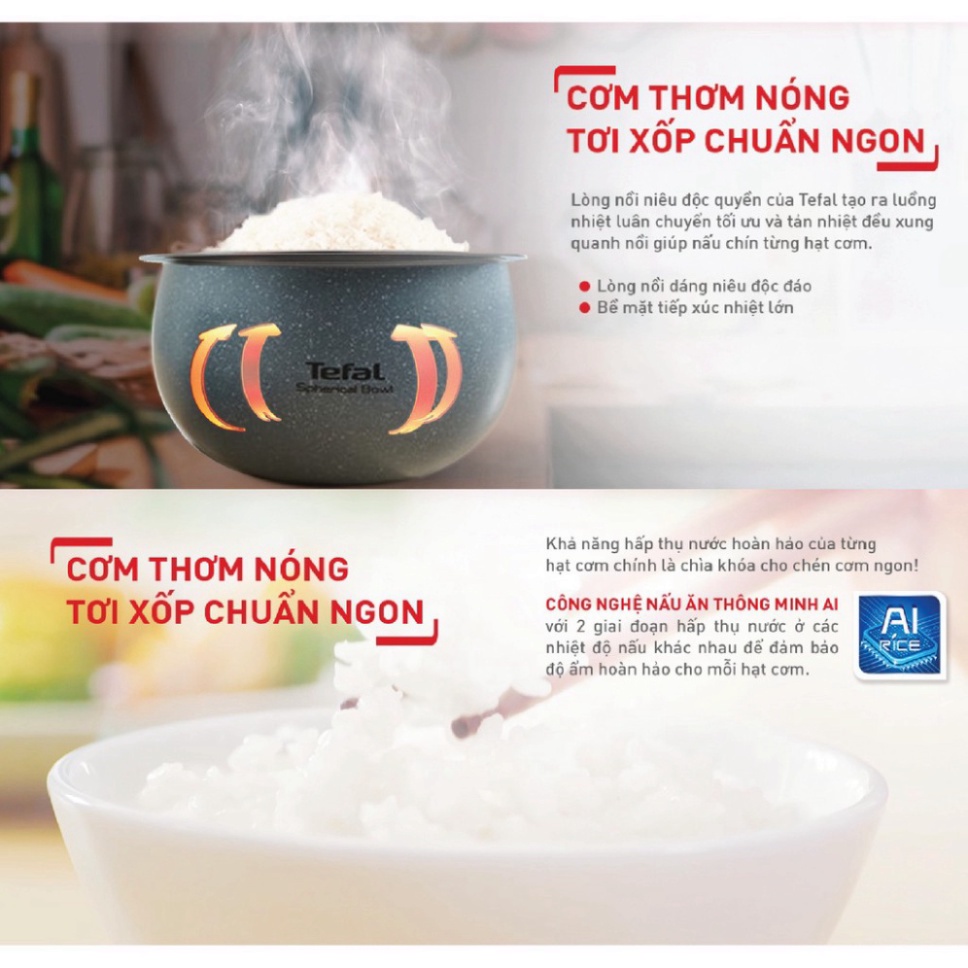 Nồi cơm điện tử Tefal RK733168 - 1.8L, 750W - Hàng Chính Hãng