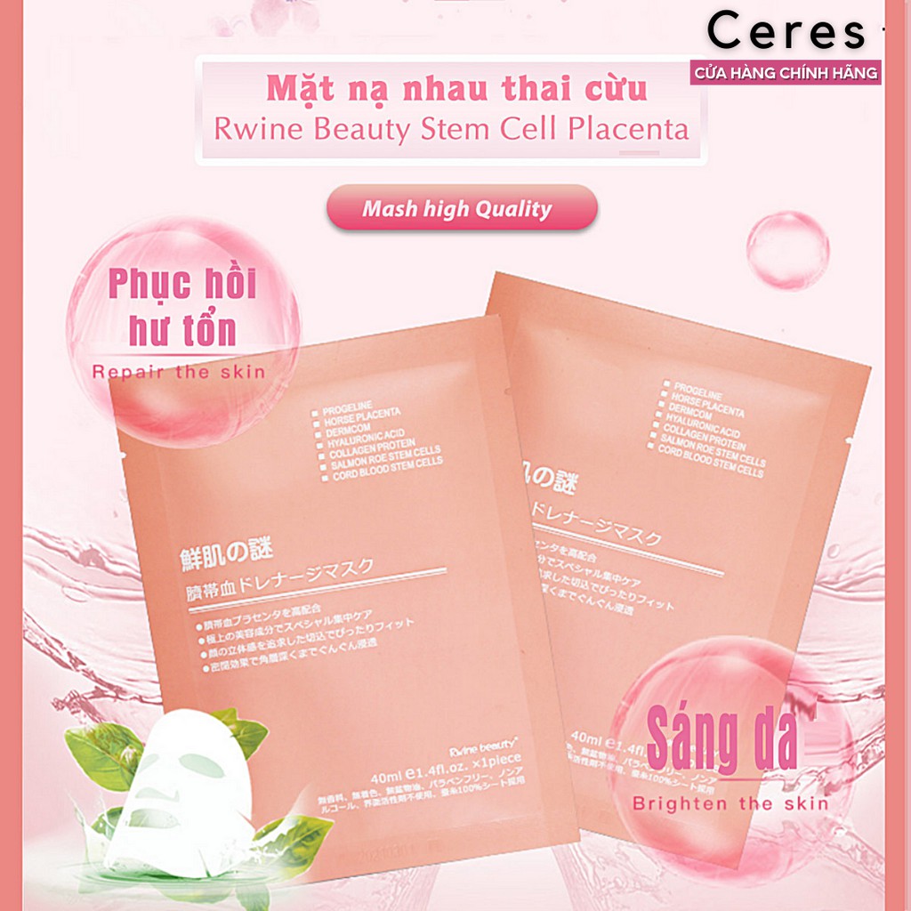 Mặt nạ nhau thai cừu - mặt nạ giấy dưỡng da Nhật Bản mask rwine dưỡng ẩm và trắng da | BigBuy360 - bigbuy360.vn