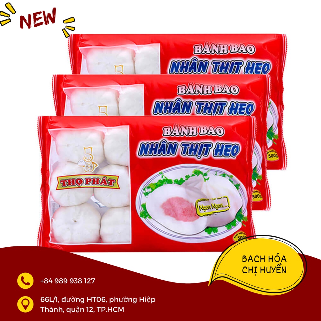 Bánh bao nhân thịt heo Thọ Phát 500g