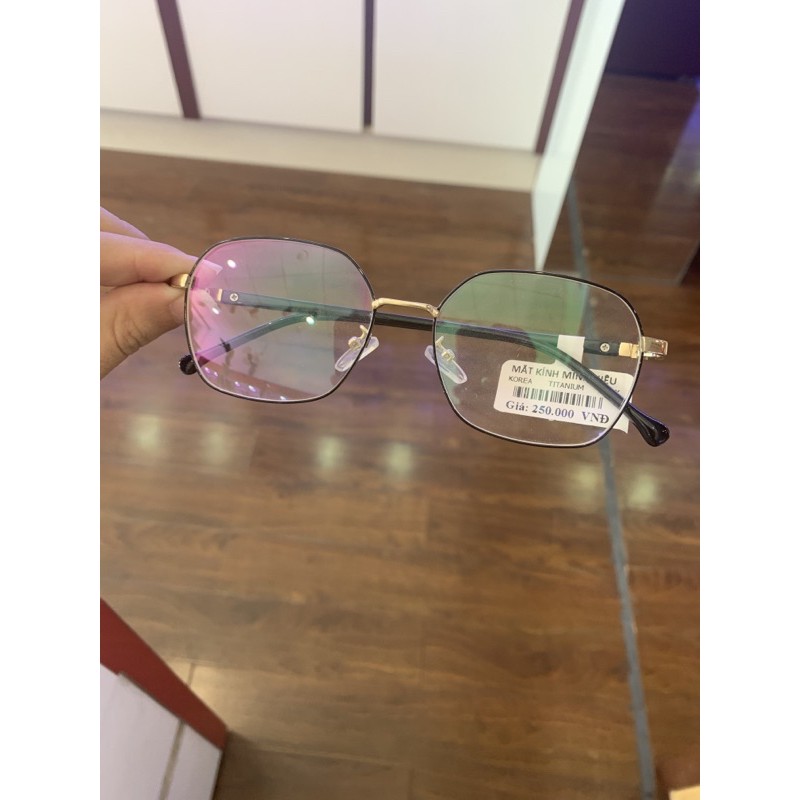 Gọng kính cận from mắt vuông lục giác,kiểu dáng siêu thời trang trẻ trung năng động cá tính, mảnh nhẹ