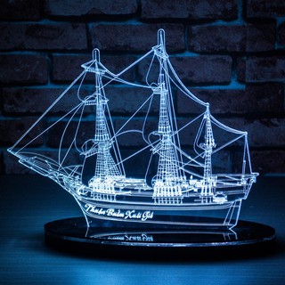 Đèn led 3D Hình Chiếc Thuyền |Quà Tặng Tân Gia,Đối Tác
