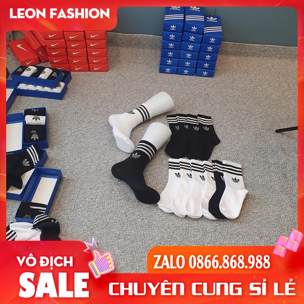 Tất NIKE, Vớ ADIDAS Hàng dày xuất khẩu loại 1 [Hộp 5 Đôi] Phong cách Thể thao Dệt kim QUÀ TẶNG - Kho sỉ tất