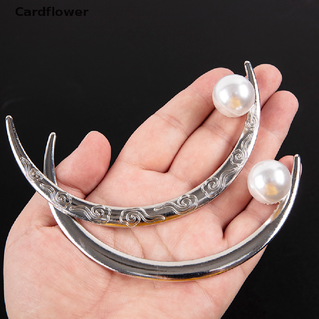 &lt; Cardflower &gt; Trâm Cài Tóc Xoăn Đính Ngọc Trai Phong Cách Trung Hoa Cổ Điển