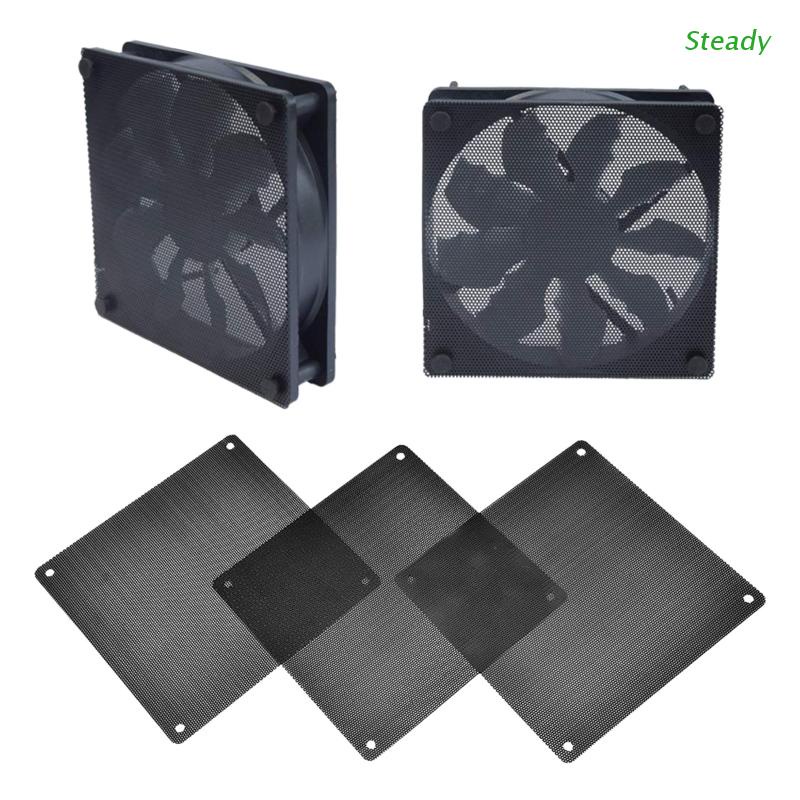 Bộ 5 Tấm Lọc PVC Chống Bụi Màu Đen Dành Cho Quạt Máy Tính 12/14/9/8/7cm