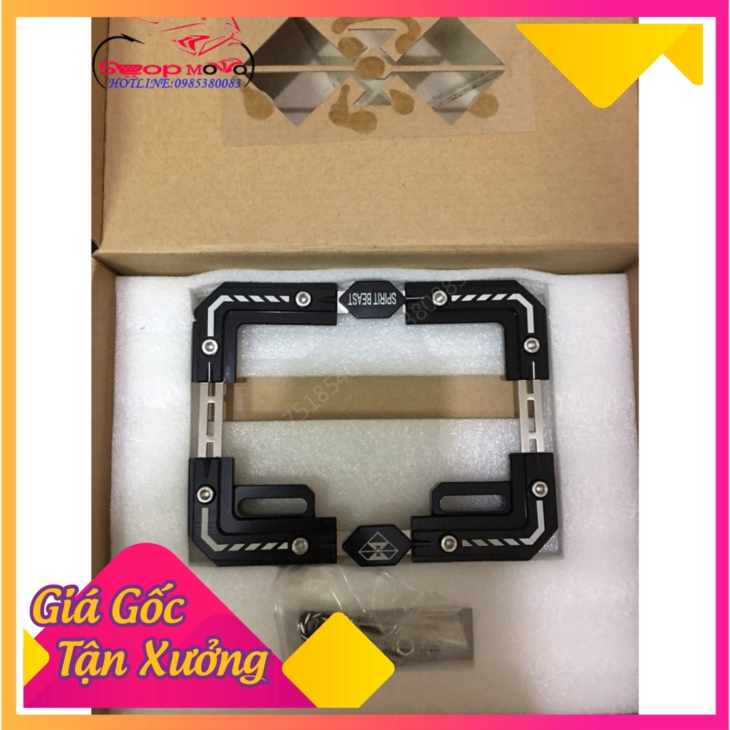 Khung biển số CNC Spirit Beast cao cấp (Ảnh Sp thật)