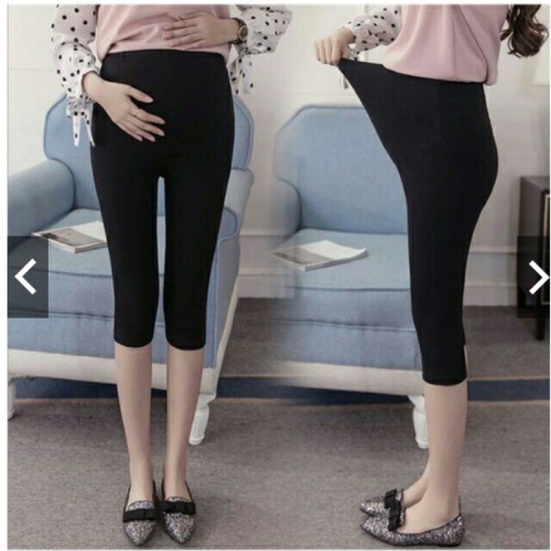 Quần legging ngố bầu nâng mông chất cotton dày đẹp