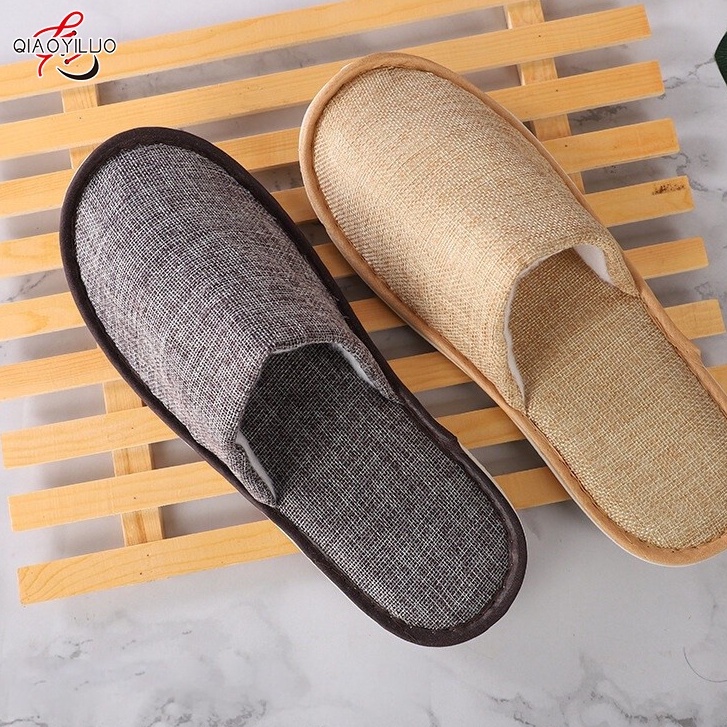Dép Đi Trong Nhà Chất Liệu Cotton Lanh Thoáng Khí Thiết Kế Mới Cao Cấp Thời Trang