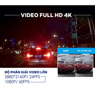 Camera hành trình Vietmap C61 pro Phiên bản mới 2021 cải tiến âm thanh - Ghi hình Ultra HD 4K-Thẻ 32G chính hãng vietmap