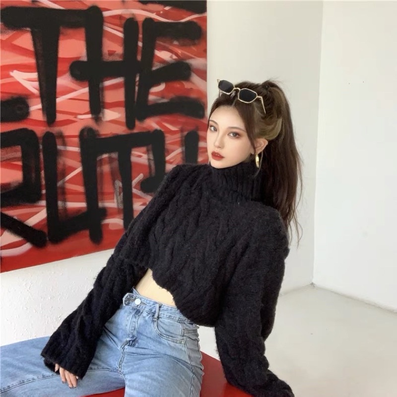 Áo len thừng ngắn