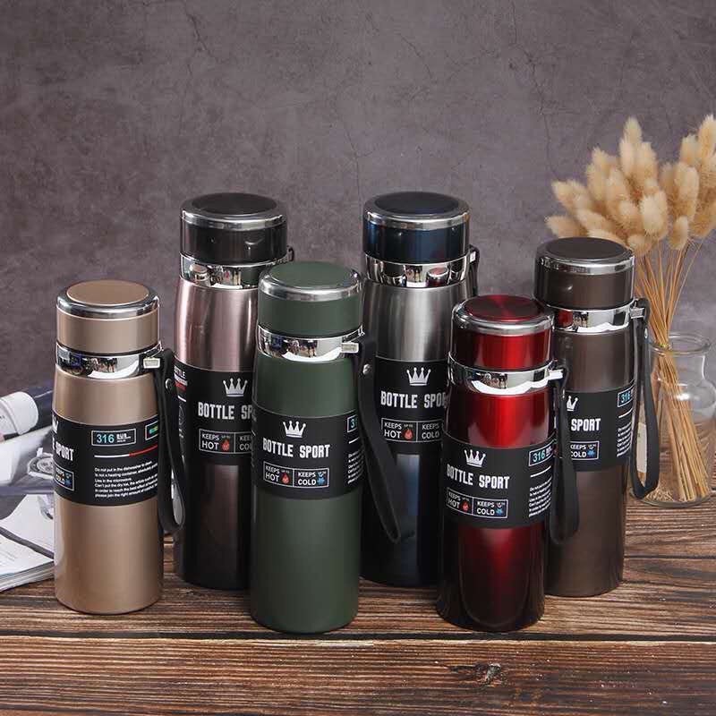 [LOẠI TỐT] Bình giữ nhiệt, Bình giữ nhiệt nóng lạnh 1000ml inox 304 không gỉ, chất lượng đảm bảo-HOANGTHIENOTOHN