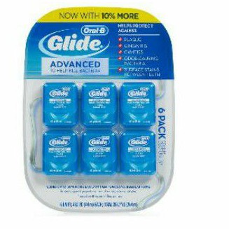 [Hàng Mỹ] Chỉ nha khoa Glide Oral B hương Mint ( giá 1tép/vỉ) 44m  Advance Floss