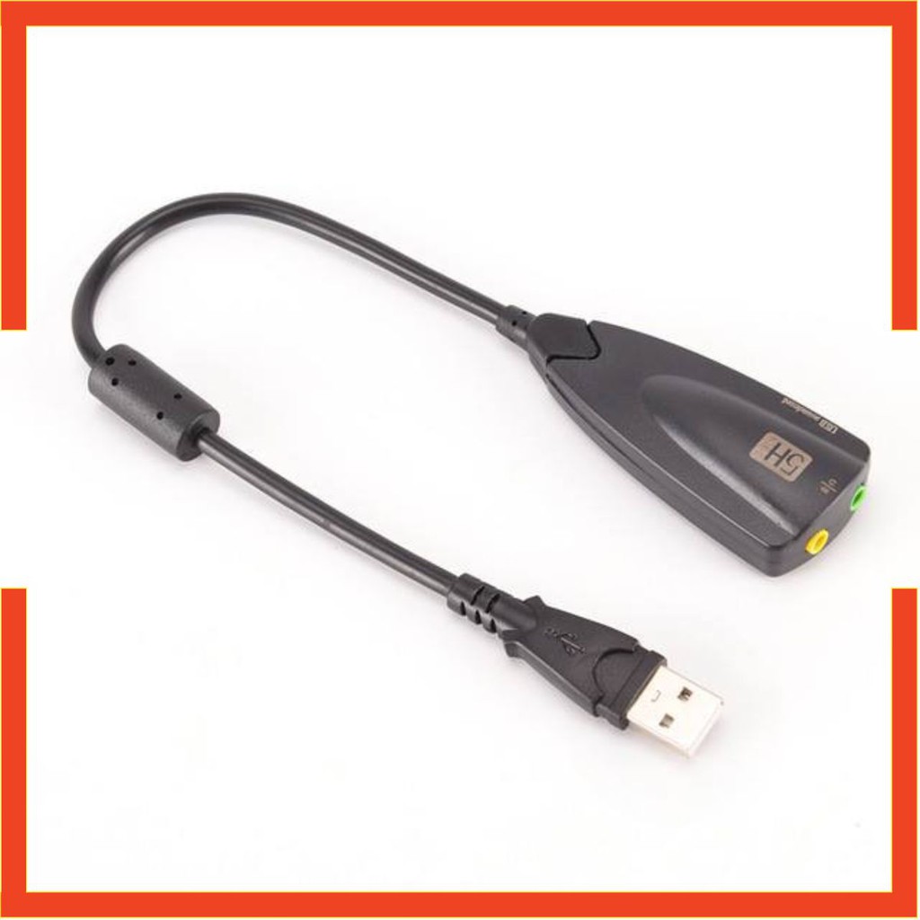 USB Sound card cao cấp 5Hv2 7.1 - Dây chia MIc và Loa từ cổng USB [meochom]