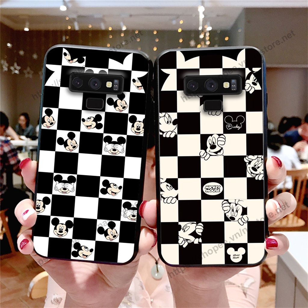 Ốp lưng Samsung Note 8 / Samsung Note 9 trái tim họa tiết caro, mikey họa tiết beabrick kaws cute