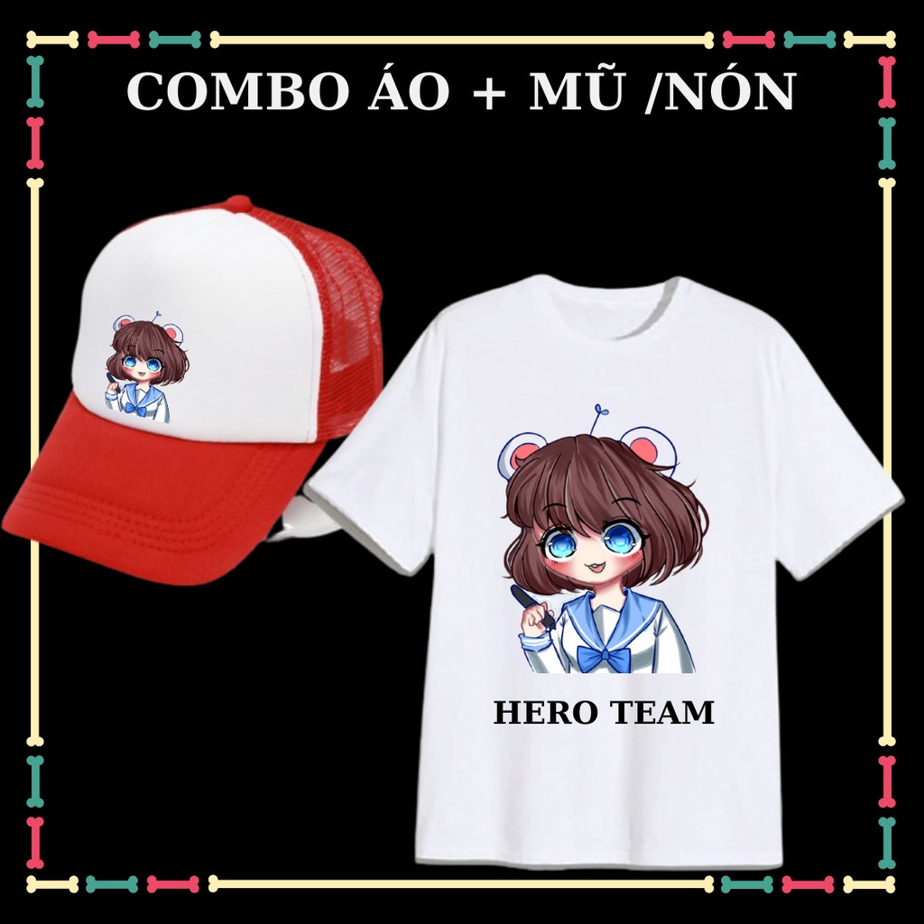 Combo Áo Thun Hero Team siêu dễ thương cho trẻ em đủ size áo từ 10kg đến 90kg