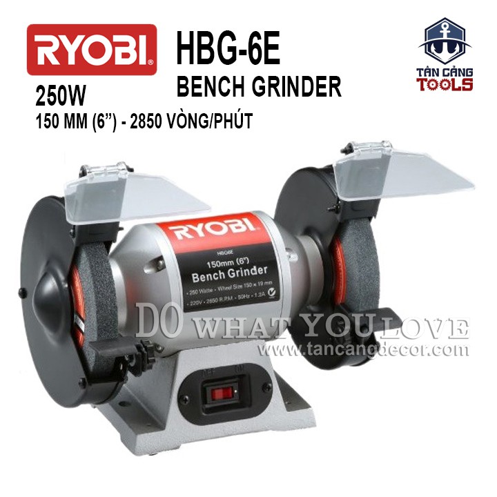 Máy Mài Đá Để Bàn 150 mm Ryobi HBG-6E 250W