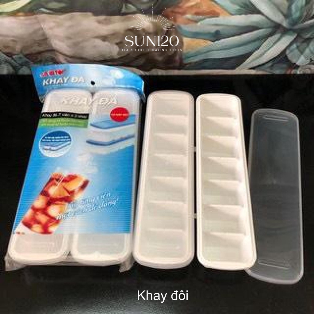Khay Đựng Đồ Trữ Đông Ăn Dặm Cho Bé -Khay Đá Có Nắp Song Long