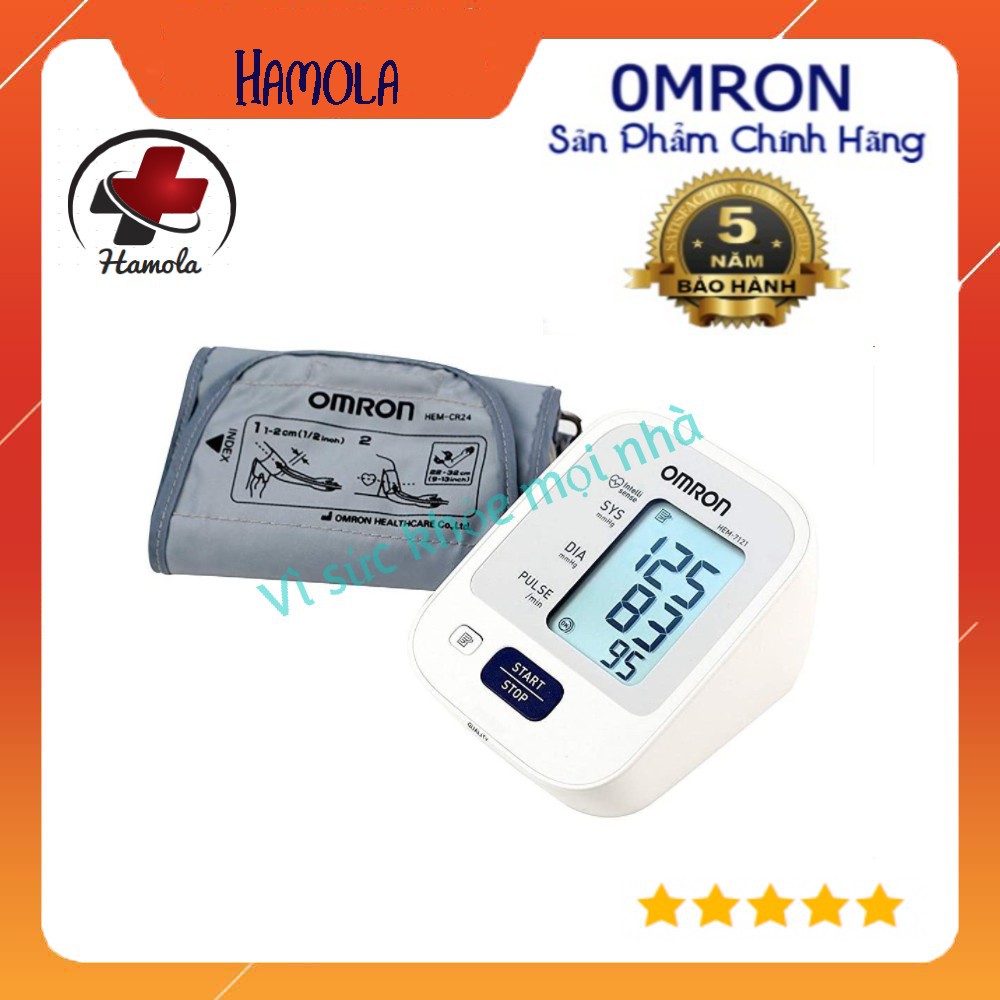Máy đo huyết áp điện tử bắp tay tự động Omron Hem 7121 HAMOLA