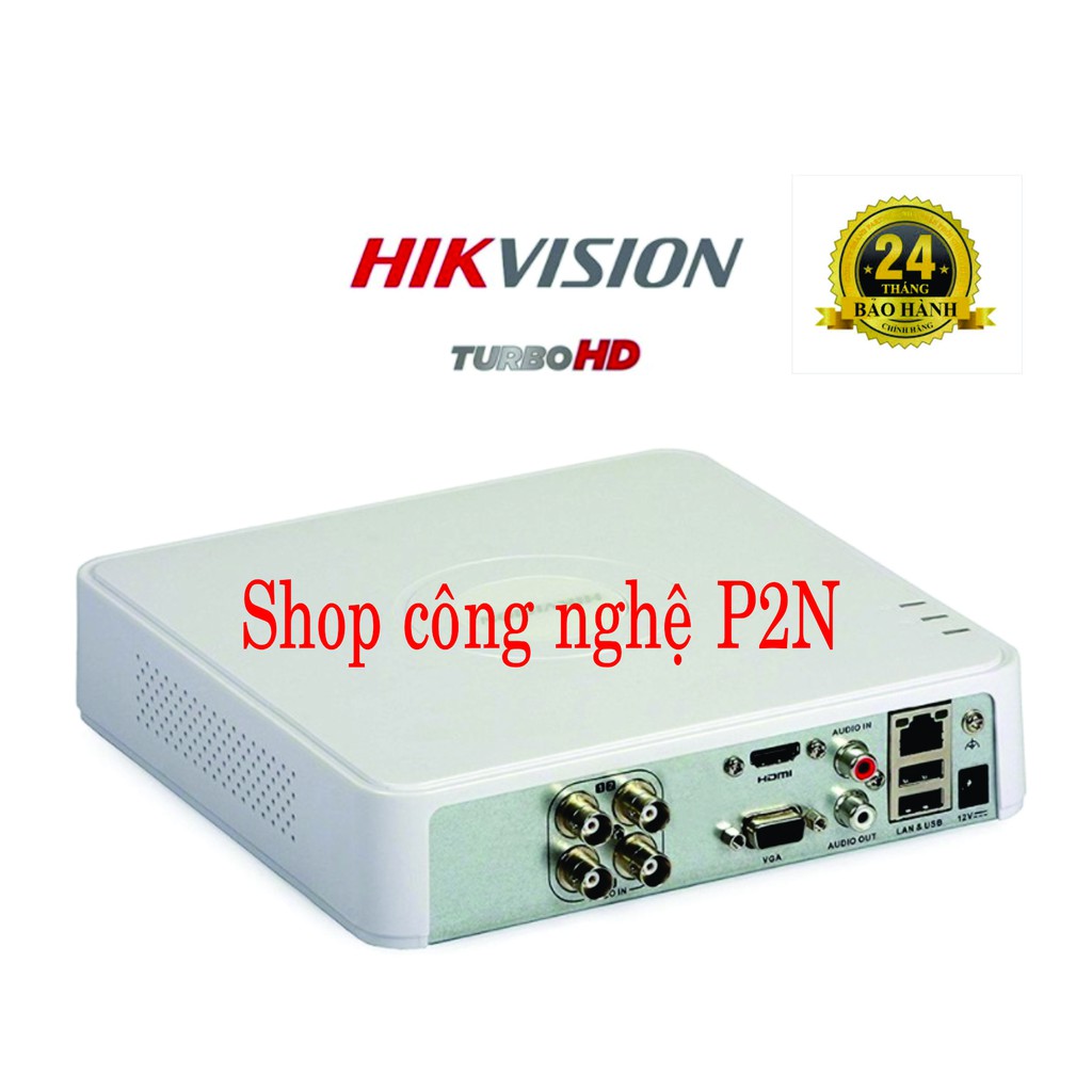[Chính Hãng] Đầu ghi hình Hikvision 4 kênh DS-7104HGHI-F1 Hỗ trợ camera Full HD - Bảo hành 24 tháng