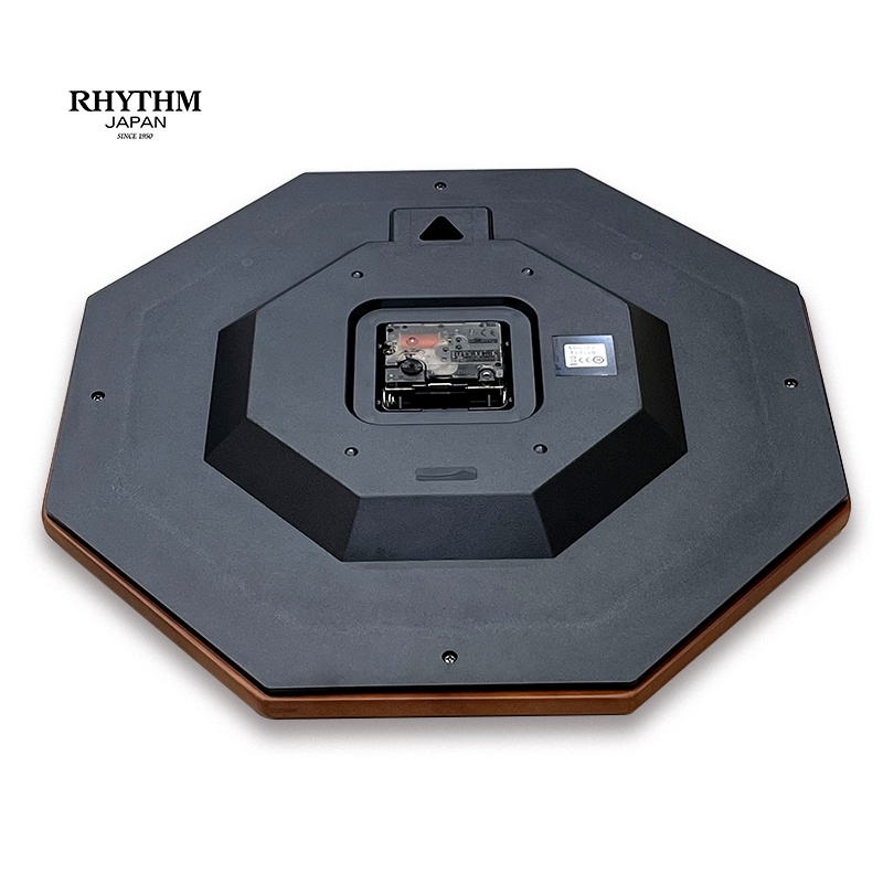 Đồng hồ Rhythm CMG912NR06 Kt 34.0 x 34.0 x 4.5cm, 1.11kg Vỏ gỗ. Dùng Pin.