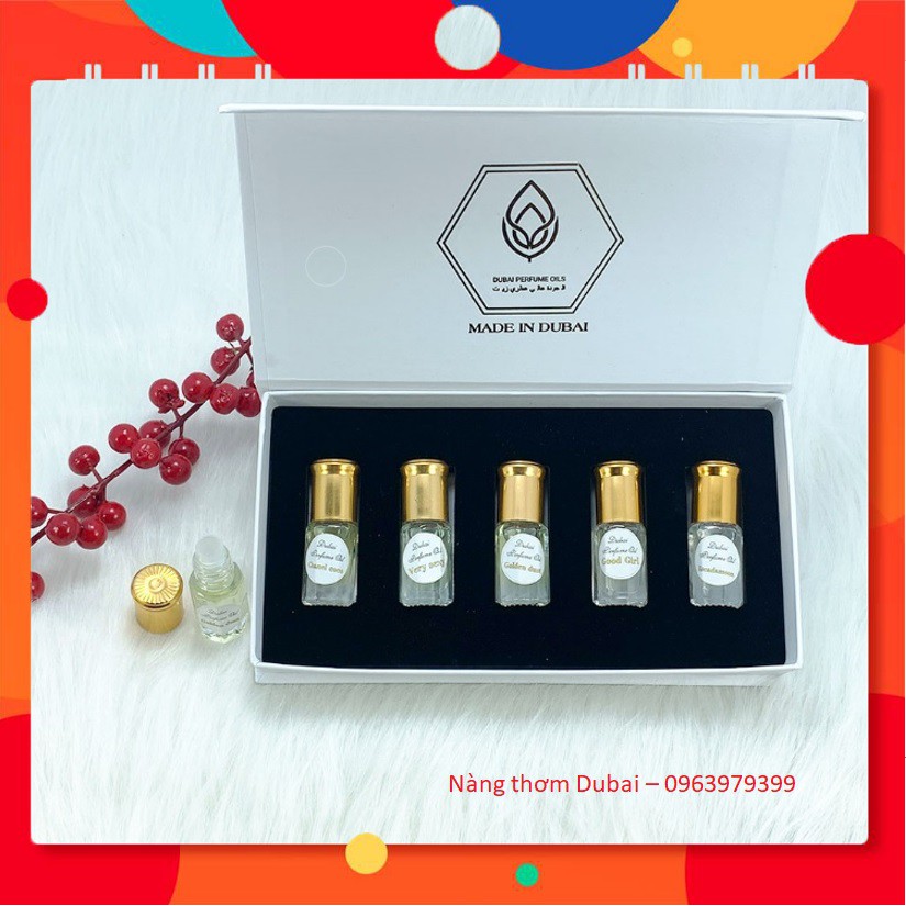 Set  5 lọ tinh dầu nước hoa Dubai chính hãng 3ml dạng lăn | BigBuy360 - bigbuy360.vn