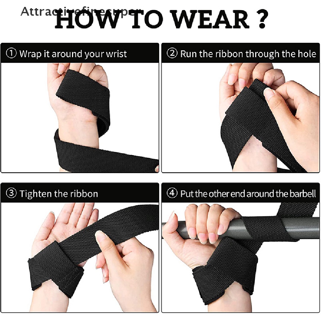 Cặp dây quấn cổ tay hỗ trợ tập nâng tạ chống trượt tập thể dục tiện lợi