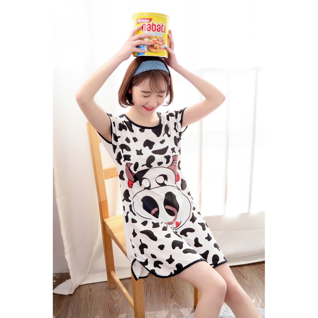 [SIÊU RẺ] Váy ngủ cute nhiều hình, chất thun mỏng mịn mặc cực mát | BigBuy360 - bigbuy360.vn