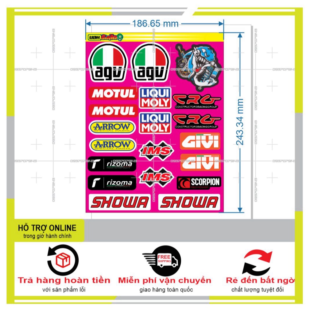 LOGO STICKER DÁN XE MÁY L 03 - SHINDECAL2