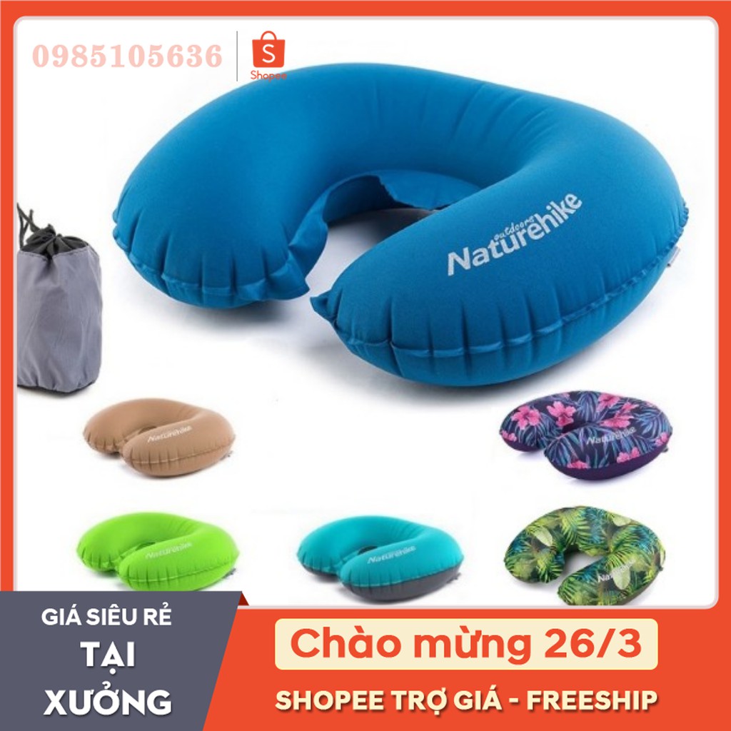 Gối hơi du lịch, gối kê cổ, gối naturehike chính hãng