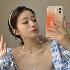 Vòng cổ choker đính ngọc trai giả phong cách Hàn Quốc thời trang sang trọng