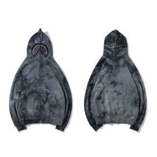 ⚡️HOT SALE⚡️Áo Khoác Hoodie Nam Nữ, Khoác Bape Cá Mập Spot BAPE 18SS TIE DYE SHARK HOODED (AKH24B)