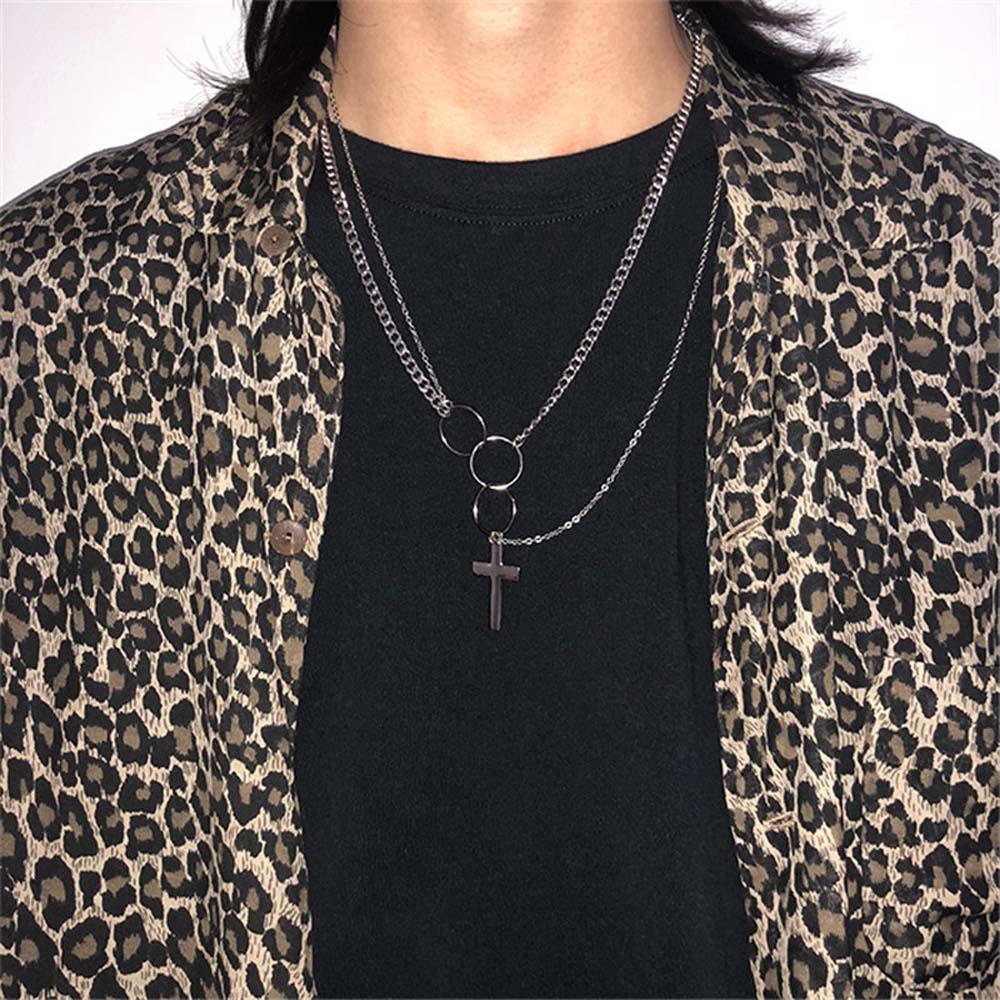 Vòng Cổ Choker Hai Lớp Mặt Tròn Bằng Kim Loại Thời Trang Cho Nữ