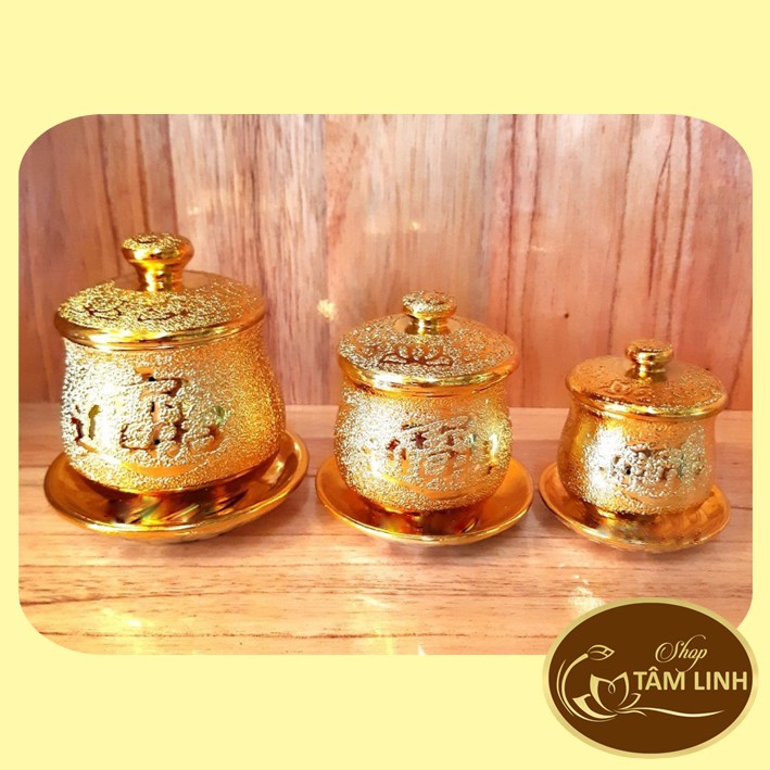 Chung Nước Thờ Cúng Kim Sa Vàng