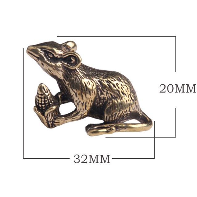 Chuột Mini 🎁FREESHIP🎁 Tượng Chuột bằng đồng -Chuột đồng trang trí tiểu cảnh, để bàn