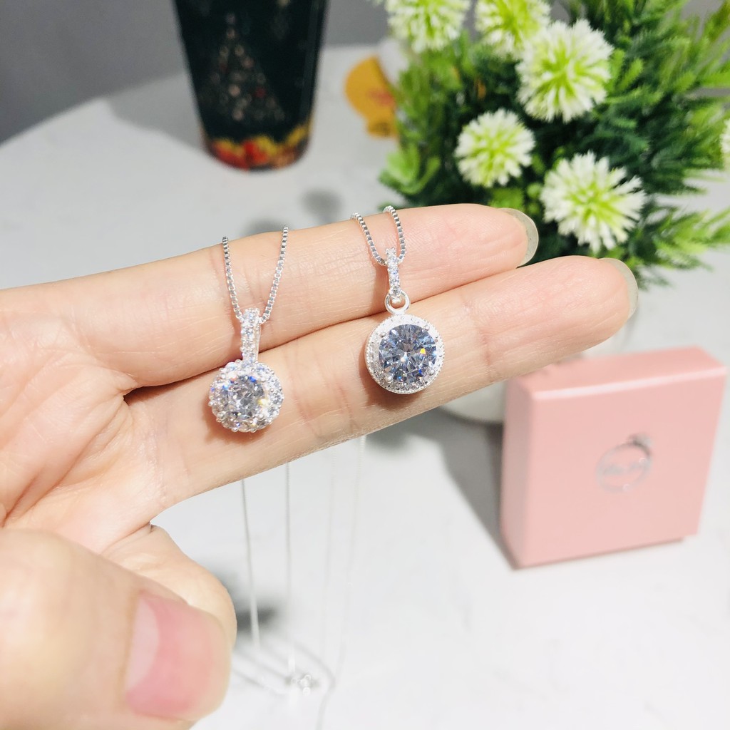 (FREE SHIP) DÂY CHUYỀN 🥝 DÂY CHUYỀN BẠC 🥝 VÒNG CỔ BẠC NỮ MẶT ĐÁ SANG TRỌNG TRANG SỨC CAO CẤP NO.93