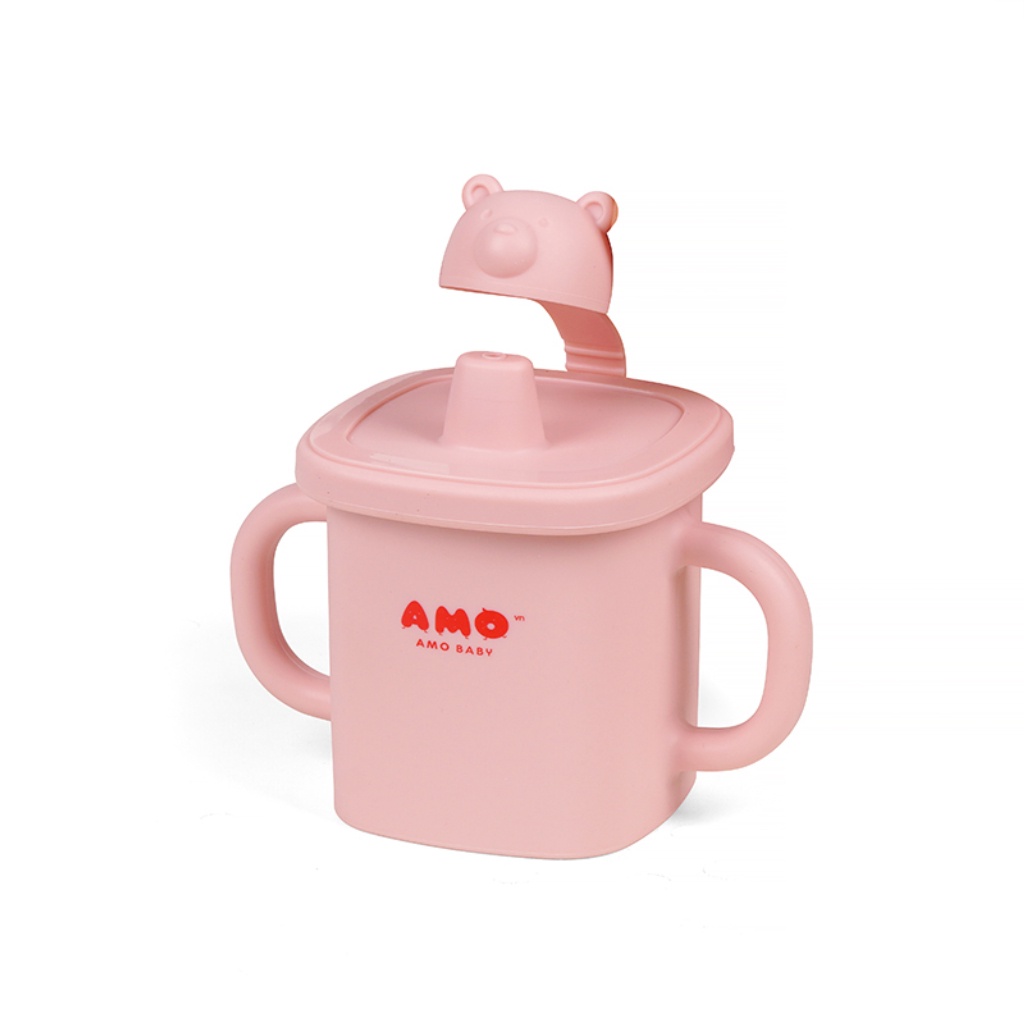 Cốc nước silicon AMOBABY588 tập uống chống sặc cho bé 350ml