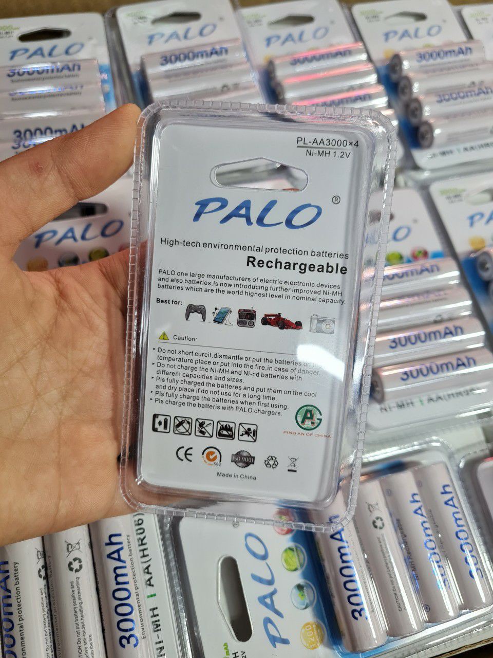 Bộ 4 Pin Sạc Palo AA 3000AH