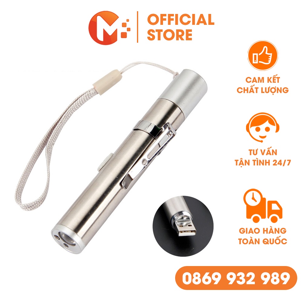 Đèn pin kiêm laser đa năng 3 trong 1 soi tiền trêu mèo chiếu sáng