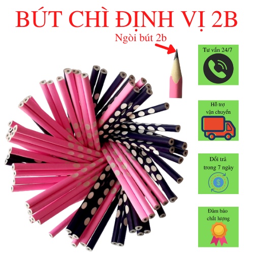 Bút Chì Định Vị, Bút Chì 2B Cho Bé Tập Tô